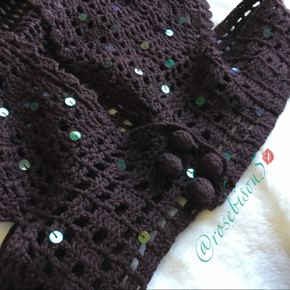 ✨HP! Sequined Boho Gypsy Summer Shawl Wrap-Shrug - Picture 4 of 8